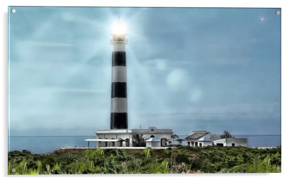 LIGHTHOUSE WITH FLARE Acrylic by LG Wall Art