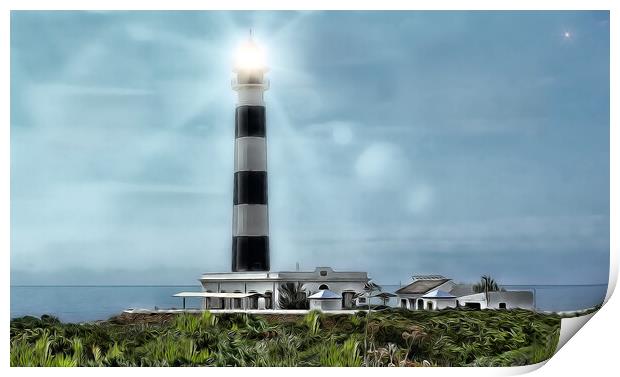 LIGHTHOUSE WITH FLARE Print by LG Wall Art