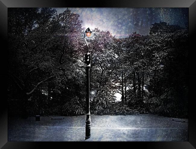LONELY LAMPOST   Framed Print by LG Wall Art