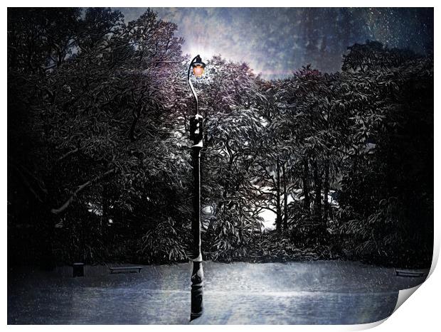 LONELY LAMPOST   Print by LG Wall Art