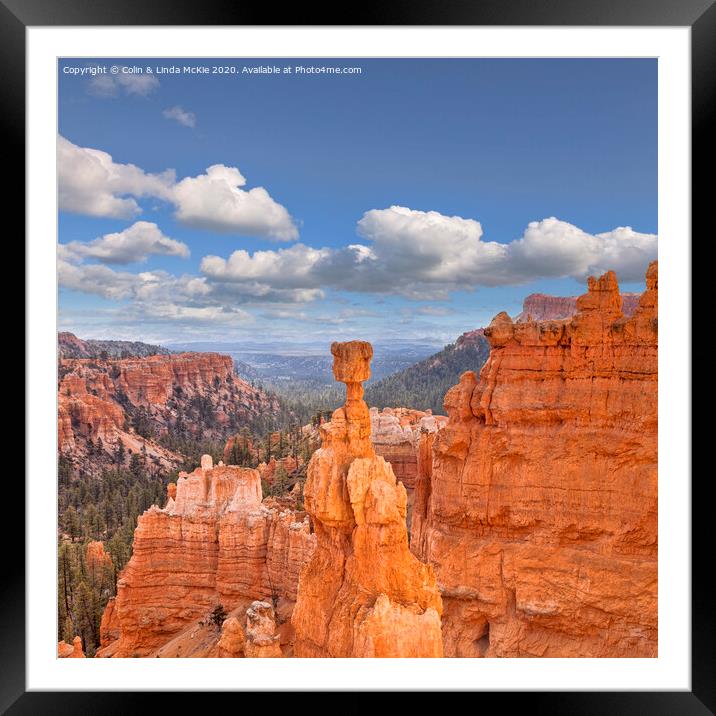 Thor's Hammer, Bryce Canyon, Utah Framed Mounted Print by Colin & Linda McKie