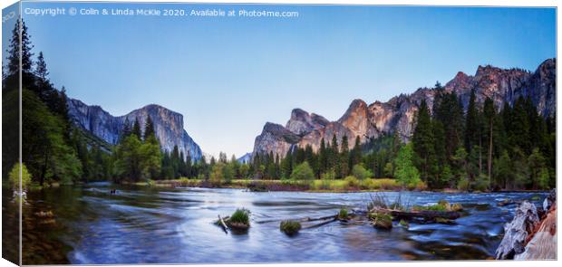Yosemite Valley View Canvas Print by Colin & Linda McKie