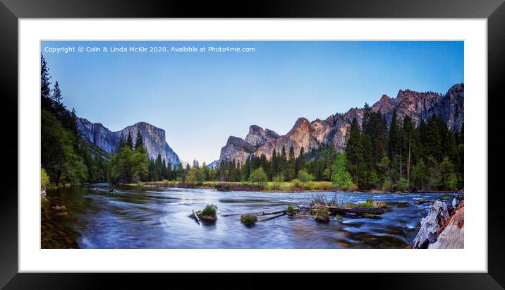 Yosemite Valley View Framed Mounted Print by Colin & Linda McKie