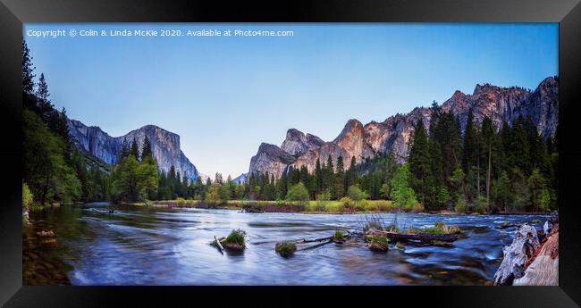 Yosemite Valley View Framed Print by Colin & Linda McKie