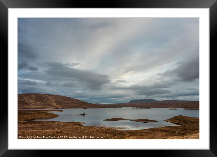 Loch Meadie and Ben Loyal Framed Mounted Print by Iain MacDiarmid