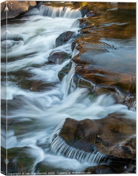 River Grudie Cascade Canvas Print by Iain MacDiarmid