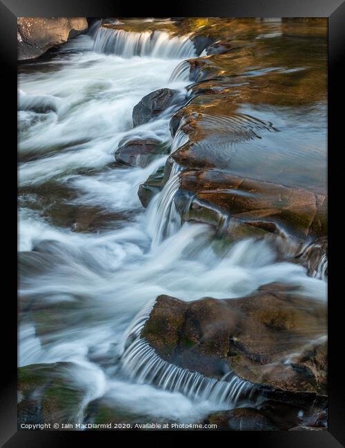 River Grudie Cascade Framed Print by Iain MacDiarmid