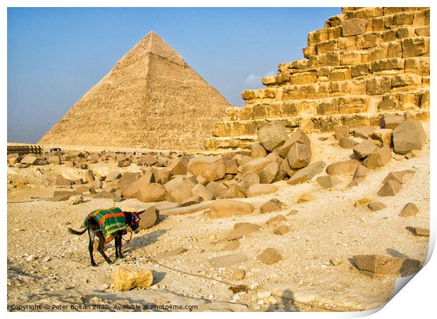 Serenity at the Pyramid Print by Peter Bolton