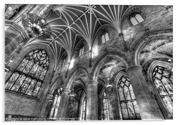 St Giles Cathedral Edinburgh   Acrylic by David Pyatt