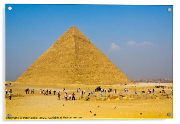 The Pyramid of Khafre, Giza, Egypt. Acrylic by Peter Bolton