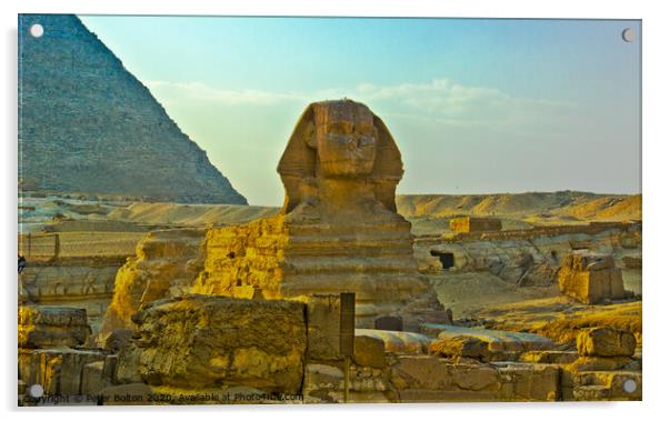Great Sphinx of Giza, Egypt. Acrylic by Peter Bolton
