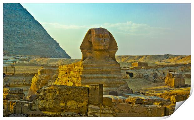 Great Sphinx of Giza, Egypt. Print by Peter Bolton