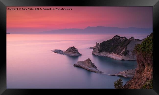 Cape Drastis, Corfu, at sunset	 Framed Print by Gary Parker