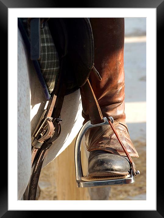 Riders Boots. Framed Mounted Print by Ray Hammond