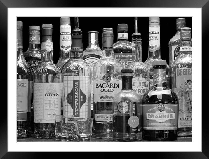 Liquor Cabinet Framed Mounted Print by Jim Hughes