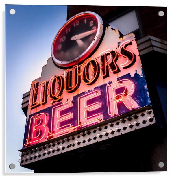 Liquors and Beer on University Ave Acrylic by Jim Hughes