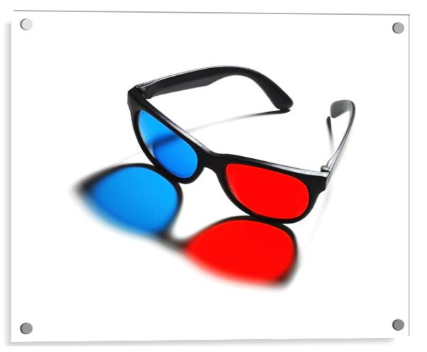 3D Glasses Acrylic by Jim Hughes
