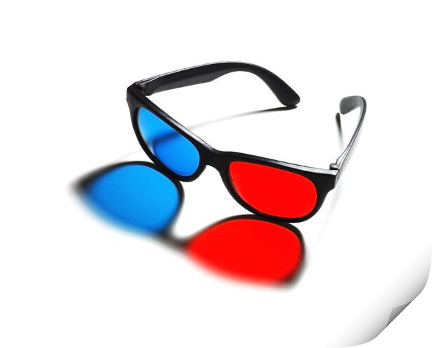 3D Glasses Print by Jim Hughes