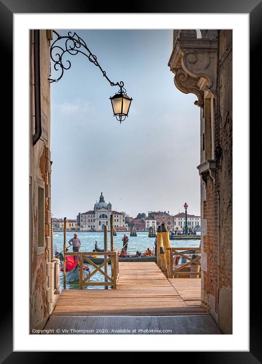 Exploring Venice Framed Mounted Print by Viv Thompson