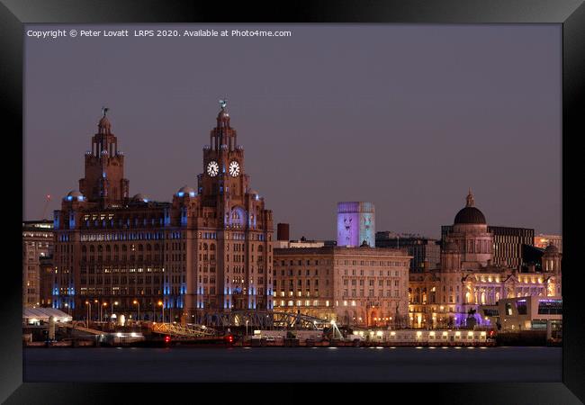 Evening image of Liverpool Waterfront Framed Print by Peter Lovatt  LRPS