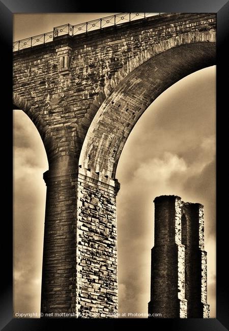 Moorswater Viaduct & Brunel's Original Pier. Framed Print by Neil Mottershead