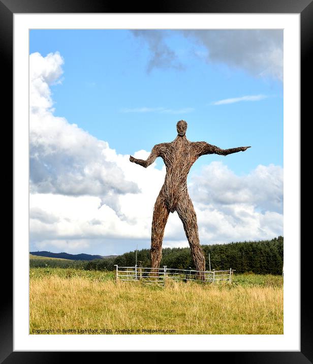 THE WICKER MAN STATUE SCOTLAND Framed Mounted Print by Judith Lightfoot
