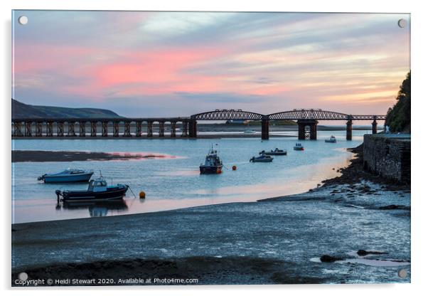 Barmouth Bridge and the Mawddach Estuary Acrylic by Heidi Stewart