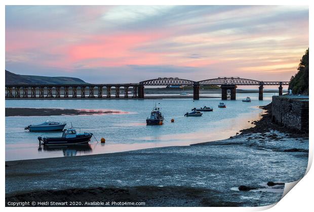 Barmouth Bridge and the Mawddach Estuary Print by Heidi Stewart