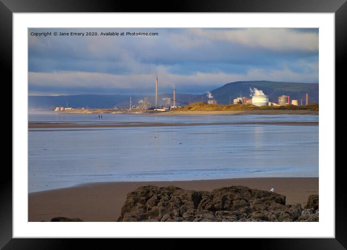Rest Bay to Port Talbot Framed Mounted Print by Jane Emery