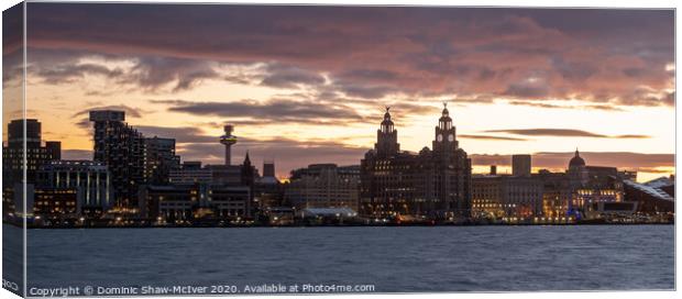 Liverpool Waterfront Sunrise Canvas Print by Dominic Shaw-McIver