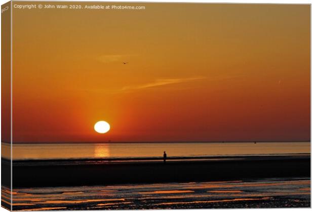 Irish sea sunset Canvas Print by John Wain