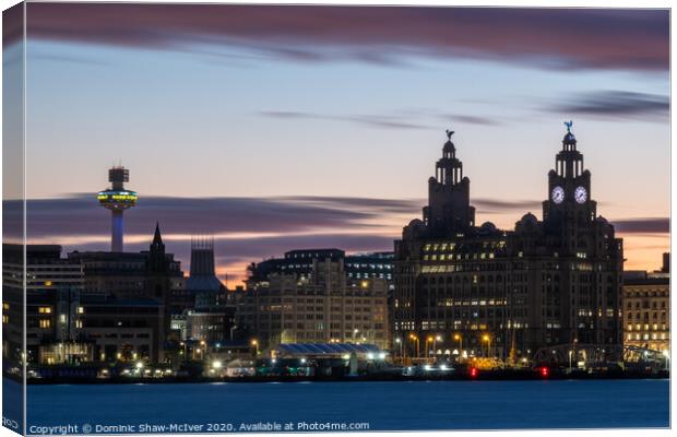 Liverpool Cityscape Canvas Print by Dominic Shaw-McIver