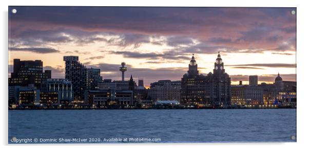 Liverpool Sunrise Cityscape Acrylic by Dominic Shaw-McIver