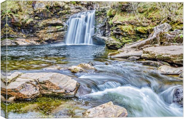 Falls of Falloch Canvas Print by Valerie Paterson