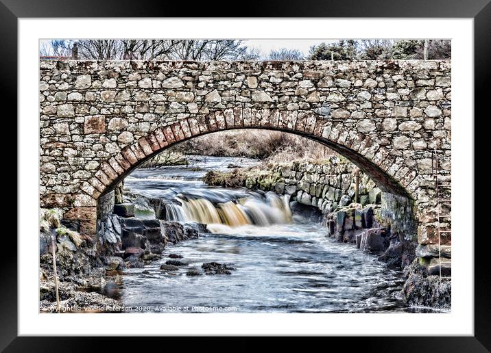Blackwaterfoot Falls Framed Mounted Print by Valerie Paterson