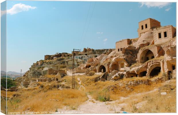 Cappadocia cave town Canvas Print by Sanga Park