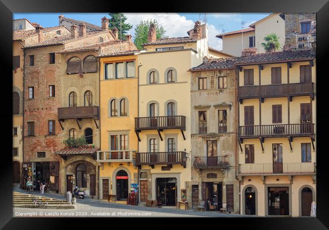 Piazza Grande - Arezzo Framed Print by Laszlo Konya