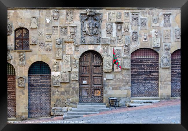 Coats of arms - Arezzo Framed Print by Laszlo Konya