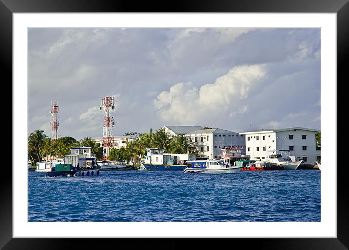 Male' City Framed Mounted Print by Hassan Najmy