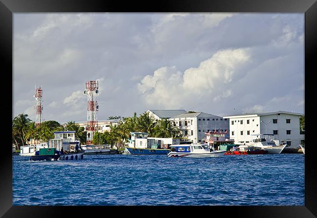 Male' City Framed Print by Hassan Najmy