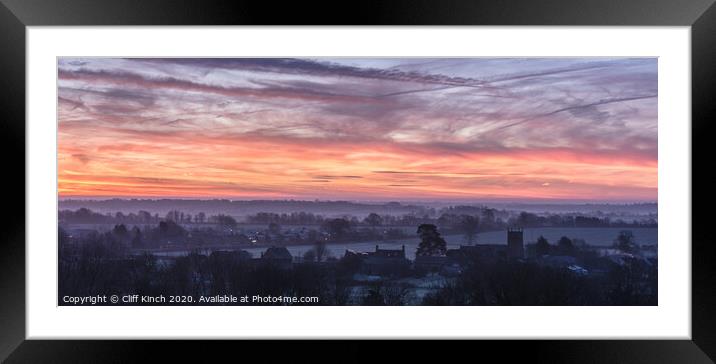 Golden hour of dawn Framed Mounted Print by Cliff Kinch