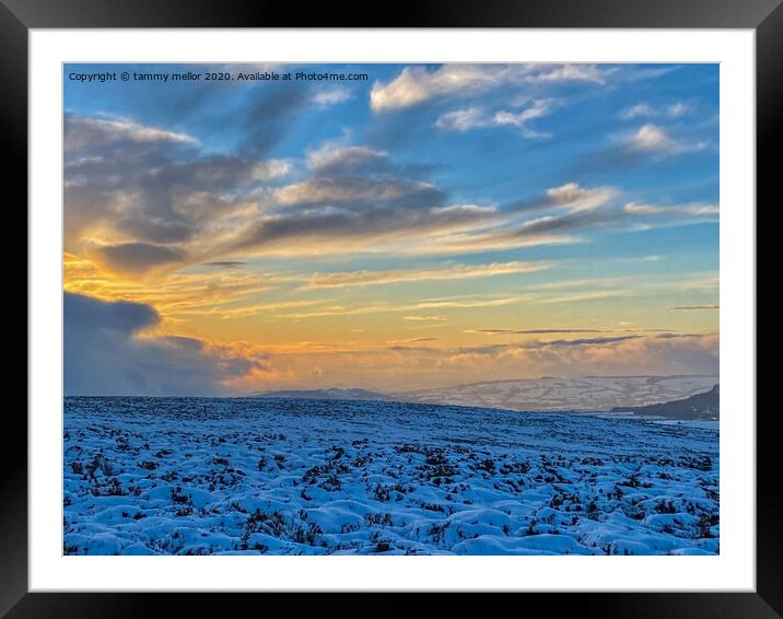 Majestic Winter Sunrise Framed Mounted Print by tammy mellor