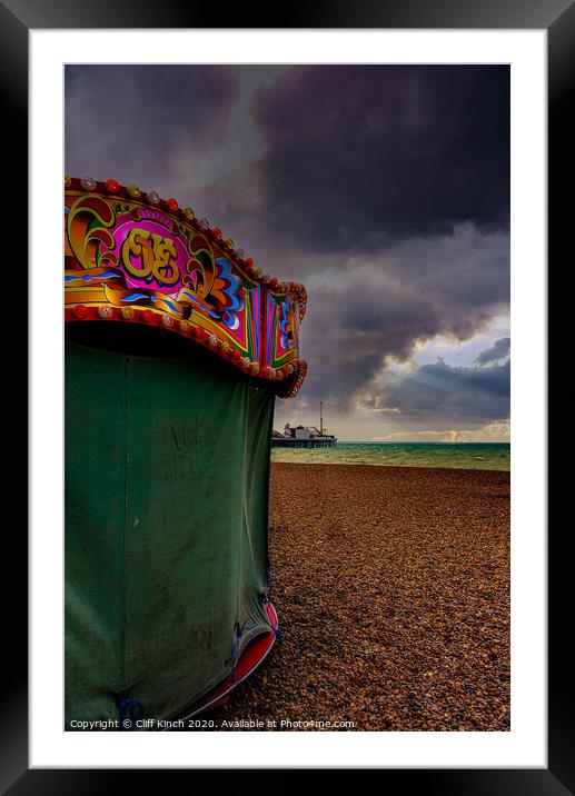 Brighton Beach Framed Mounted Print by Cliff Kinch