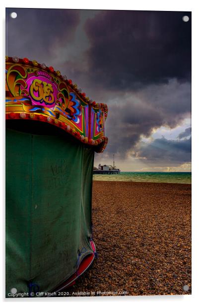 Brighton Beach Acrylic by Cliff Kinch