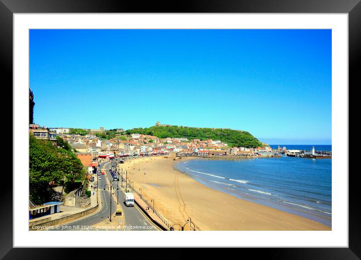 Foreshore road at Scarborough in Yorkshire. Framed Mounted Print by john hill