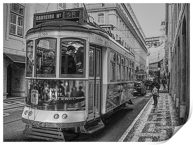 Lisbon Tram Print by Peter F Hunt
