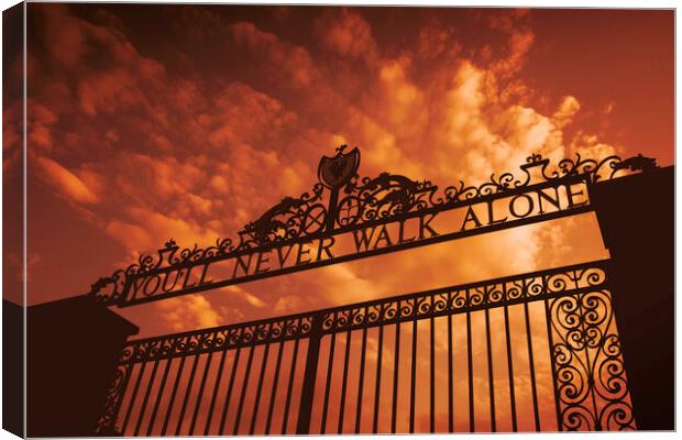 Anfield gates Canvas Print by Kevin Elias