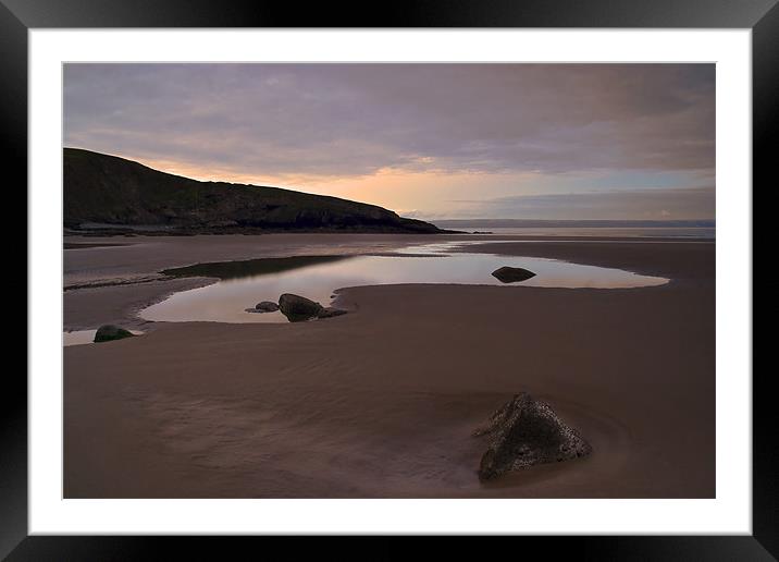 Dunraven Bay Dawn Framed Mounted Print by Wayne Molyneux