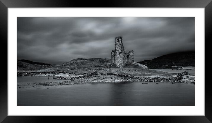 Ardvreck Castle and Loch Assynt Framed Mounted Print by John Frid
