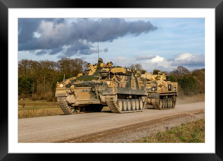 Armoured recovery vehicle Framed Mounted Print by Oxon Images